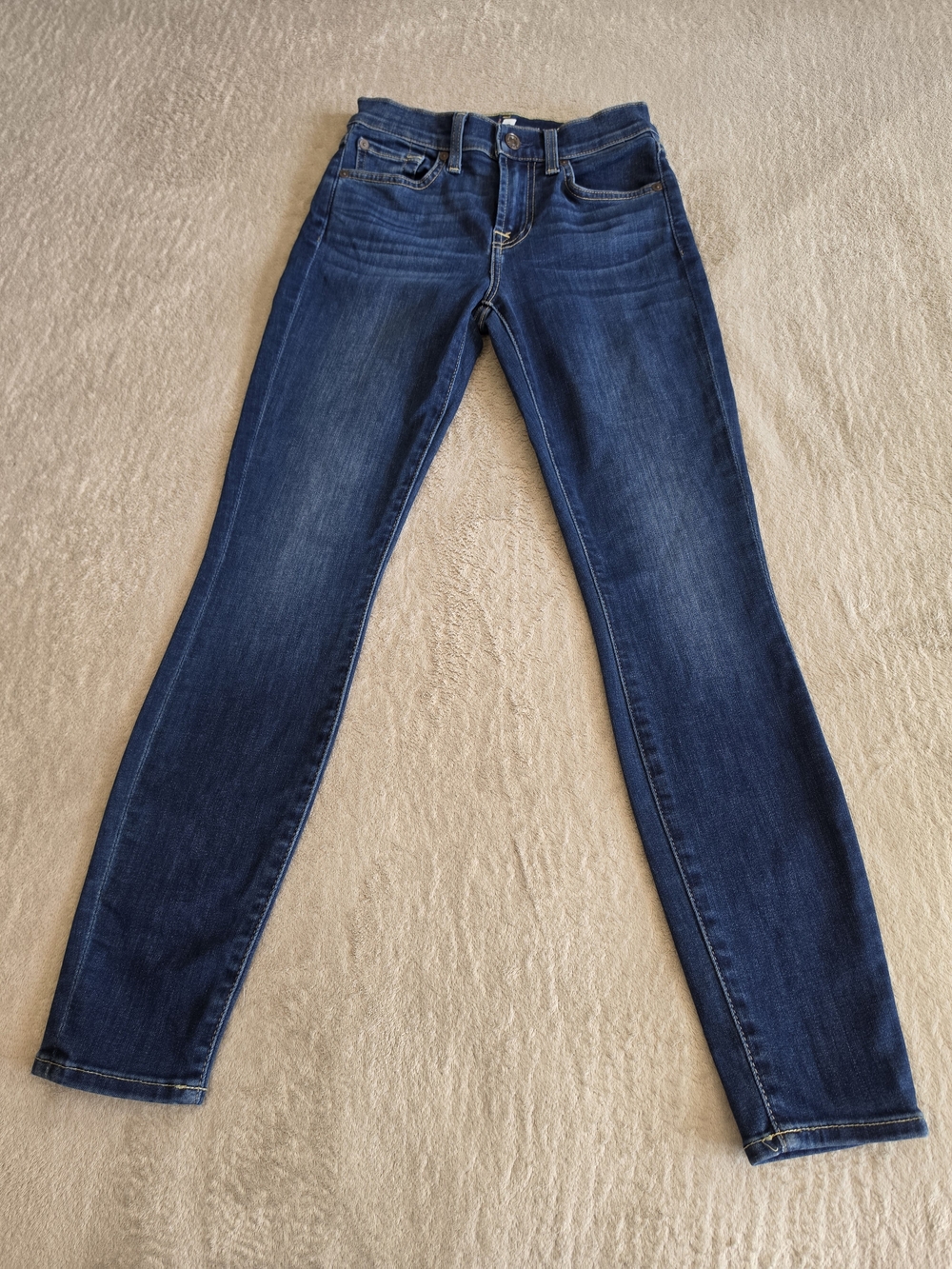 7 For All Mankind Gwenevere Ankle Dark Indigo Skinny Jeans Size:24